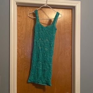 Green Free People bodycon dress